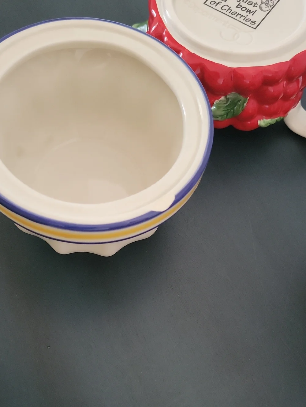Vintage Department 56 Cherries Sugar & Creamer Set Life Is a Bowl Of Cherries